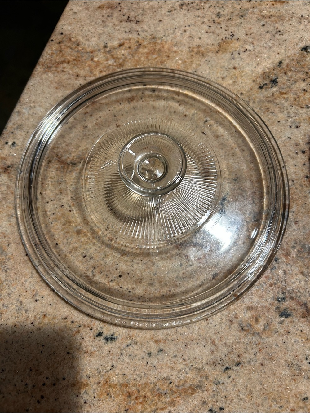 Pyrex #G-1-C Clear Glass Lid 8”inner dia. Fits Corning 2 liter French White F1B.